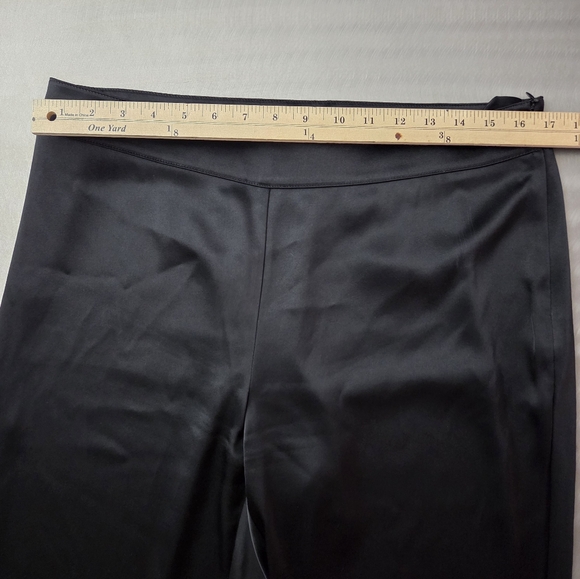 St. John Liquid Satin Emma Pants Trousers Black Caviar Collection Size 12 - Picture 11 of 13